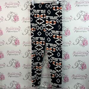 Always leggings tights pants Geometric Print Leggings - Black, White, Orange